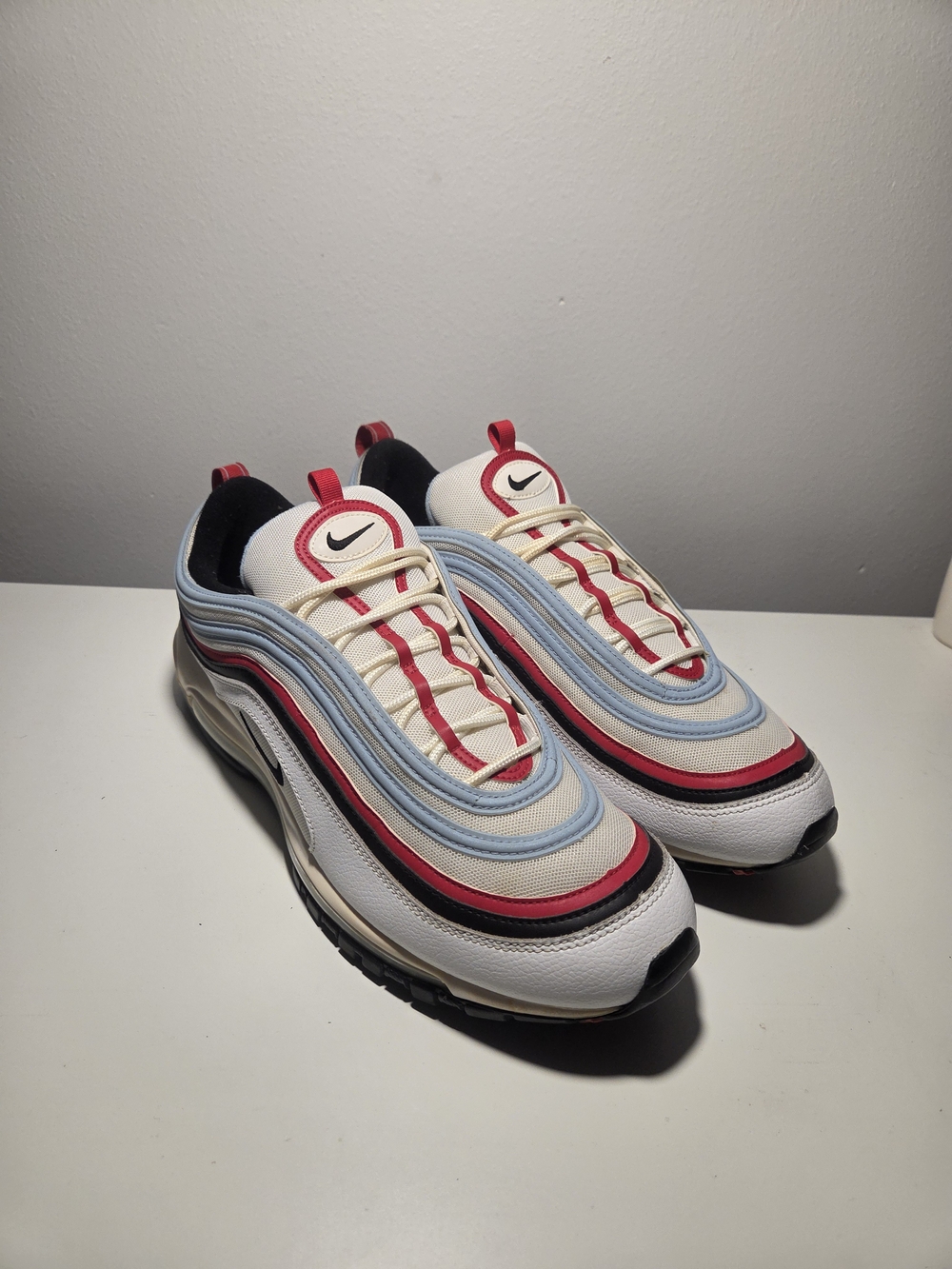 Nike Men’s Air Max 97 - "Gundam" White/Light Blue/Red - Size 13
